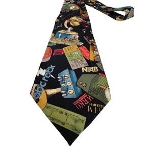Vintage Nicole Miller | OS | 1993 novelty electronics print 100% silk tie